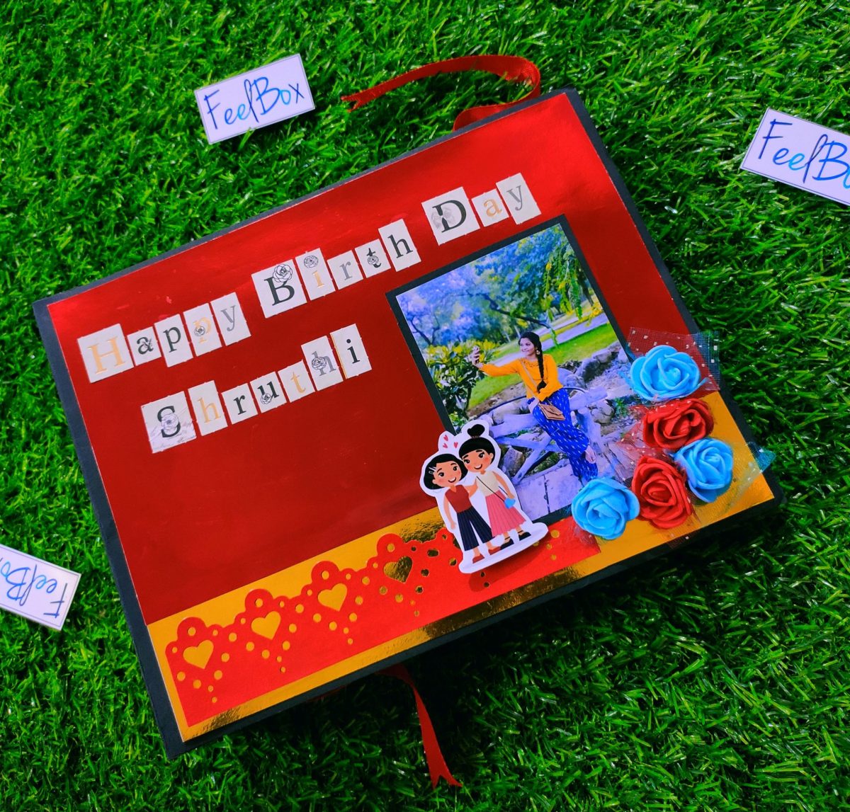 Handmade Photo Scrapbook for Birthday, Anniversary