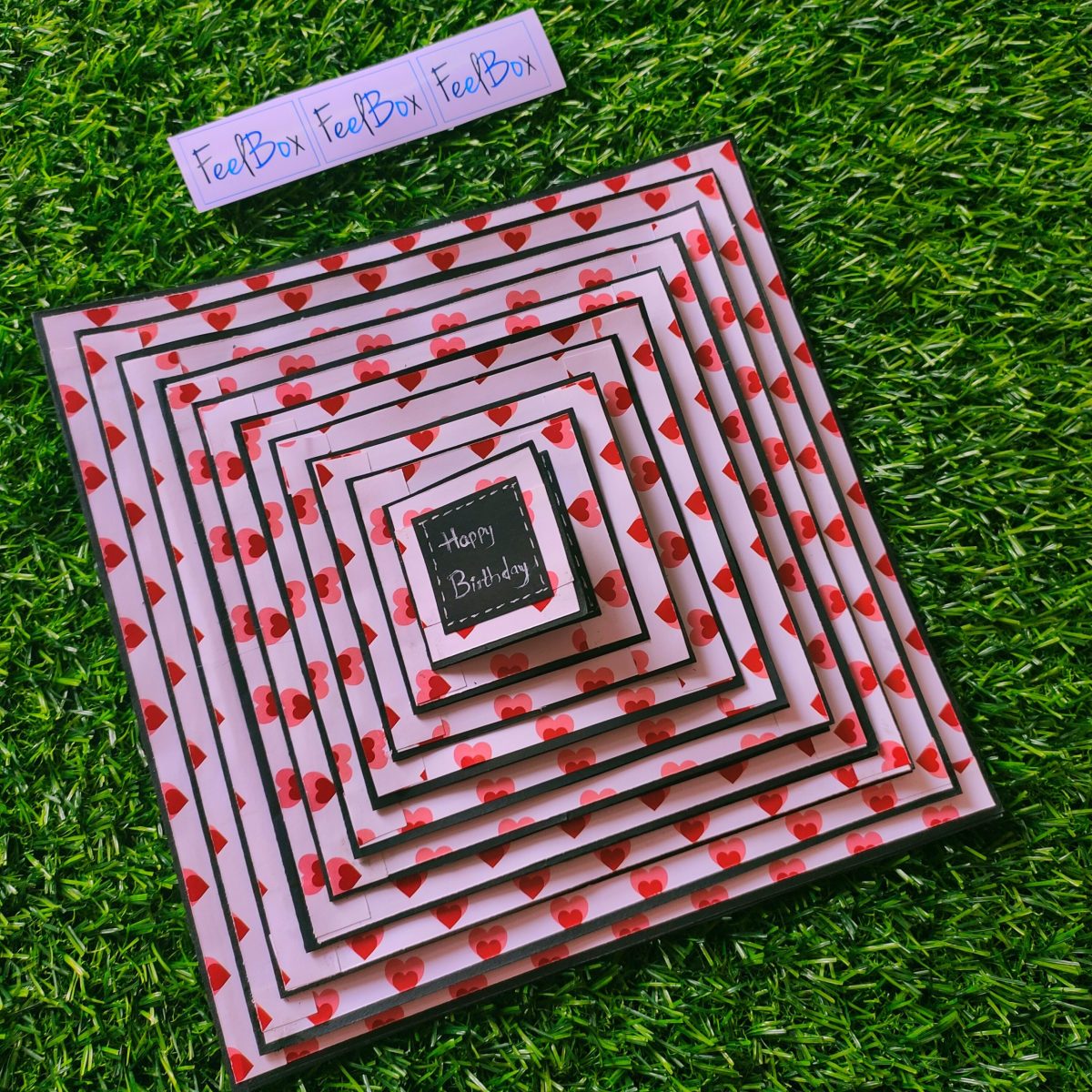 Handmade Card in Card / Pyramid Card / Photo Greeting Card