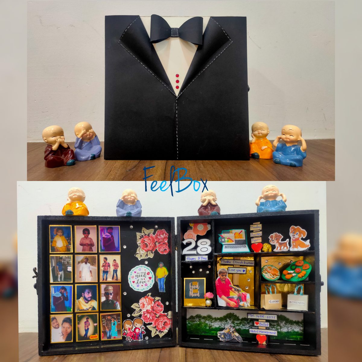 Suit Tuxedo Miniature Frame Box (8*8 inches)